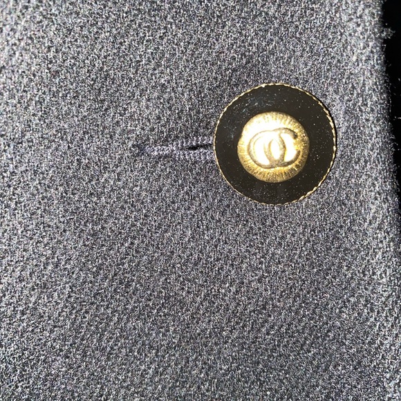 Casual Corner VNT Black Double-Breasted Blazer W 10P Velvet Collar Lined Pockets - Picture 11 of 15